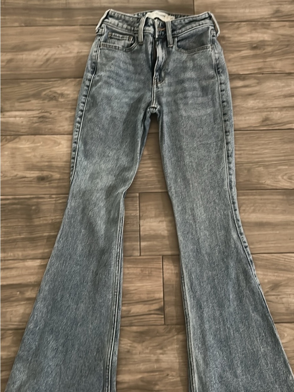 Hollister Light Blue Flare Jeans - Vintage Wash